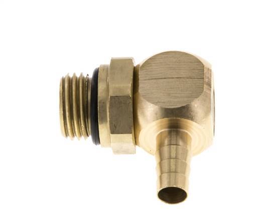 6 mm & G1/4'' Messing Ellenbogen Schlauch Barb mit Außengewinde NBR drehbar