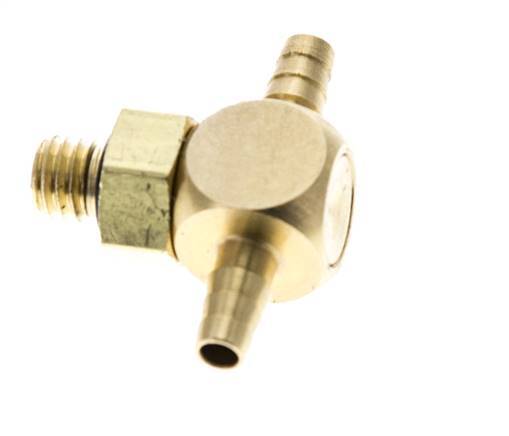 3 mm & M5 Messing T-Stück mit Außengewinde NBR