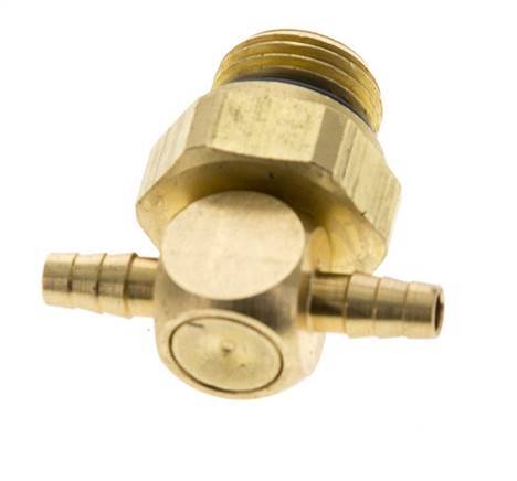 3 mm & G1/8'' Messing T-Stück mit Außengewinde NBR