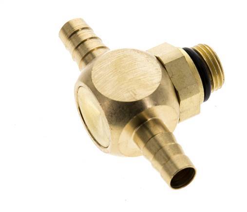 6 mm & G1/8'' Messing T-Stück mit Außengewinde NBR