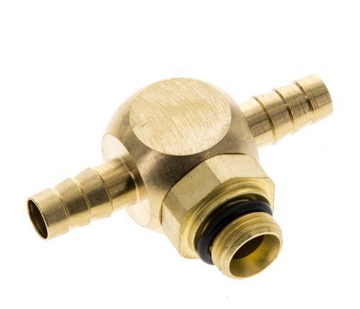 6 mm & G1/8'' Messing T-Stück mit Außengewinde NBR