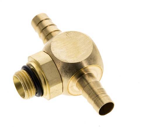 6 mm & G1/8'' Messing T-Stück mit Außengewinde NBR