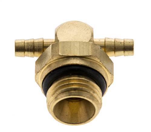 4 mm & G1/4'' Messing T-Stück mit Außengewinde NBR