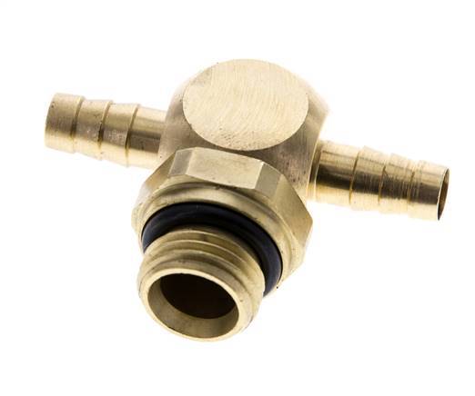 6 mm & G1/4'' Messing T-Stück mit Außengewinde NBR