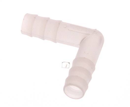 10 mm PVDF-Winkelschlauchverbinder [2 Stück]