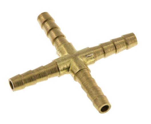 5 mm Kreuzschlauchverbinder aus Messing [2 Stück]