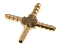6 mm (1/4'') Kreuzschlauchverbinder aus Messing [2 Stück]