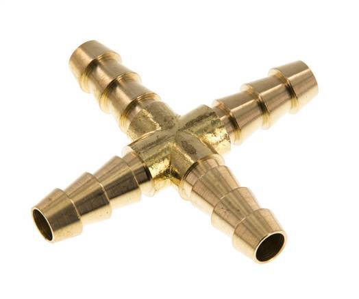 8 mm (5/16'') Kreuzschlauchverbinder aus Messing [2 Stück]