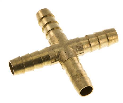 9 mm (3/8'') Kreuzschlauchverbinder aus Messing [2 Stück]