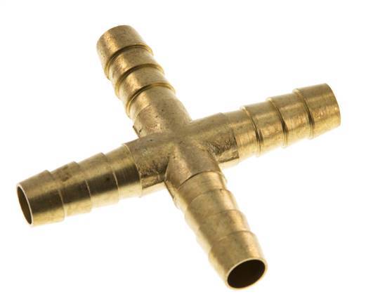 9 mm (3/8'') Kreuzschlauchverbinder aus Messing [2 Stück]