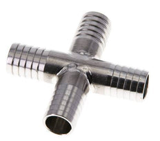 13 mm (1/2'') Kreuzschlauchverbinder aus Edelstahl 1.4301