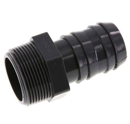 40 mm & G1-1/2'' PVC-U Schlauchbolzen männlich 89mm EN 1452-3