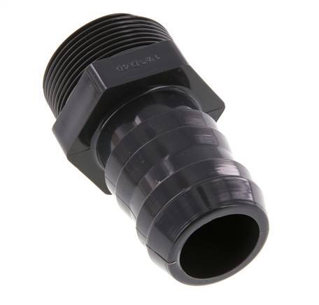40 mm & G1-1/2'' PVC-U Schlauchbolzen männlich 89mm EN 1452-3