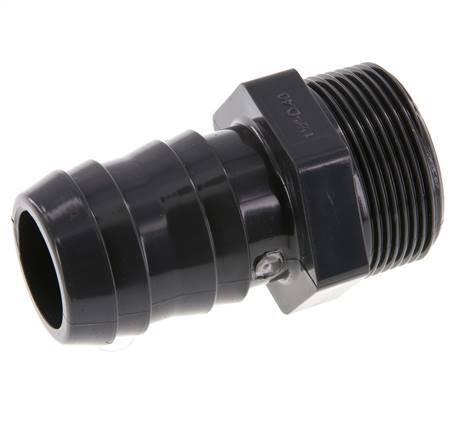 40 mm & G1-1/2'' PVC-U Schlauchbolzen männlich 89mm EN 1452-3