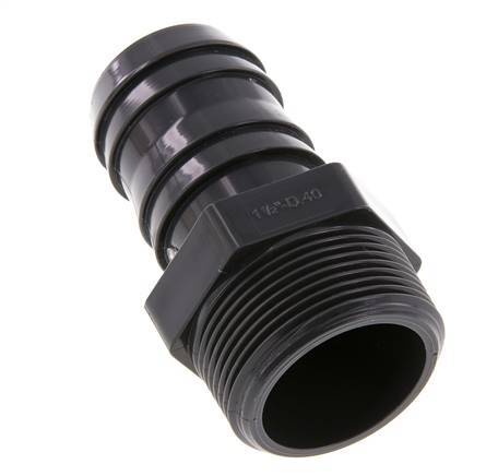 40 mm & G1-1/2'' PVC-U Schlauchbolzen männlich 89mm EN 1452-3