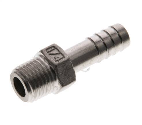 9 mm (3/8'') & 1/4''NPT Stainless Steel 1.4408 Hose Barb Male [2 Pieces]