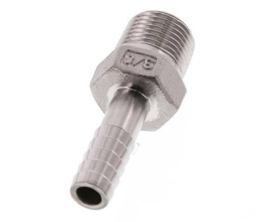 9 mm (3/8'') & 3/8''NPT Stainless Steel 1.4408 Hose Barb Male [2 Pieces]