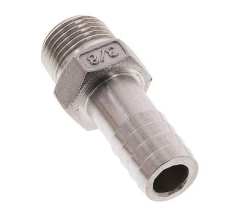 13 mm (1/2'') & 3/8''NPT Stainless Steel 1.4408 Hose Barb Male [2 Pieces]