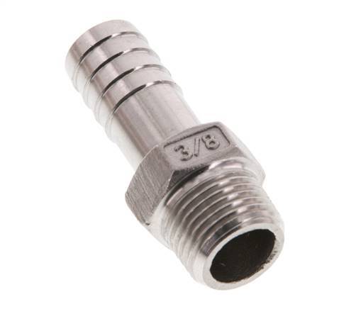 13 mm (1/2'') & 3/8''NPT Stainless Steel 1.4408 Hose Barb Male [2 Pieces]