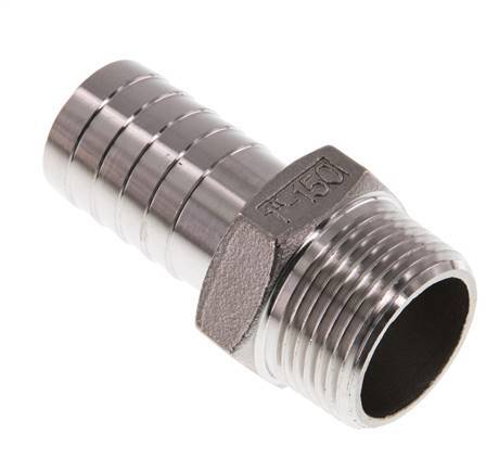 25 mm (1'') & 1''NPT Stainless Steel 1.4408 Hose Barb Male