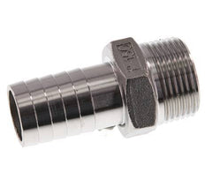 25 mm (1'') & 1''NPT Stainless Steel 1.4408 Hose Barb Male