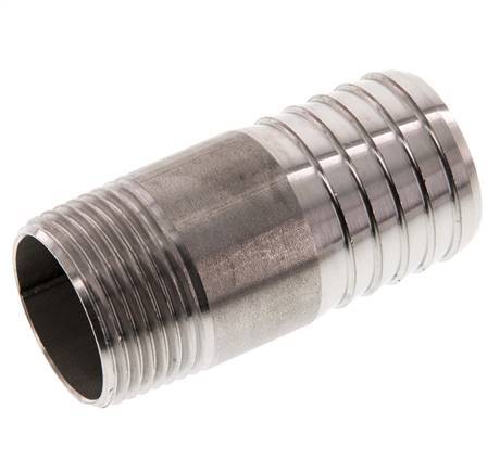32 mm (1-1/4'') & R1'' Edelstahl 1.4571 Schlauchbolzen männlich 70mm