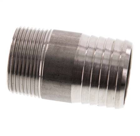 40 mm & R1-1/4'' Edelstahl 1.4571 Schlauchbolzen männlich 70mm