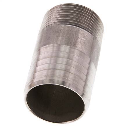 40 mm & R1-1/4'' Edelstahl 1.4571 Schlauchbolzen männlich 70mm
