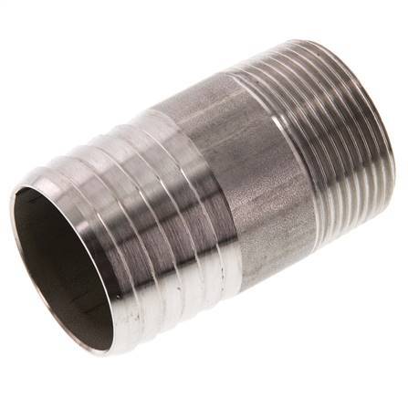 40 mm & R1-1/4'' Edelstahl 1.4571 Schlauchbolzen männlich 70mm