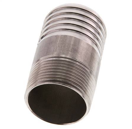 40 mm & R1-1/4'' Edelstahl 1.4571 Schlauchbolzen männlich 70mm