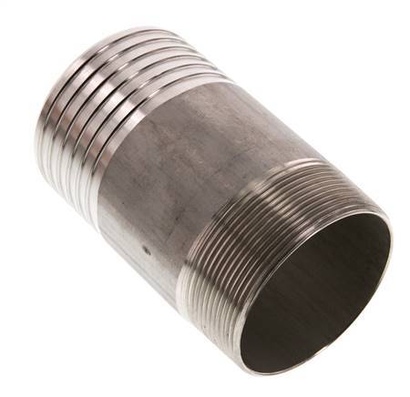 75 mm (3'') & R2-1/2'' Edelstahl 1.4571 Schlauchbolzen Außengewinde 120mm