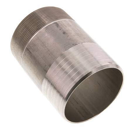 90 mm (3-1/2'') & R3'' Edelstahl 1.4571 Schlauchbolzen Außengewinde 120mm