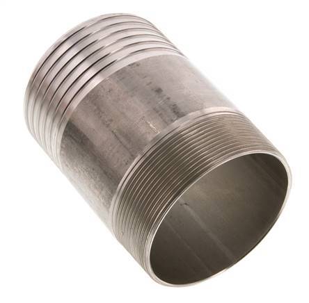 90 mm (3-1/2'') & R3'' Edelstahl 1.4571 Schlauchbolzen Außengewinde 120mm