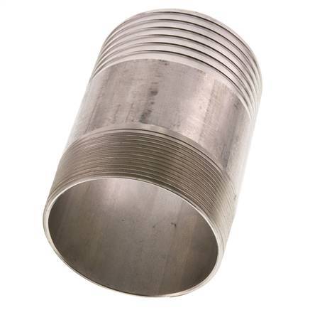 90 mm (3-1/2'') & R3'' Edelstahl 1.4571 Schlauchbolzen Außengewinde 120mm