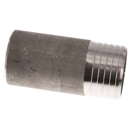 50 mm (2'') & 48,3 mm (1-1/2'') Edelstahl 1.4571 Schlauchbolzen Schweißende 100mm