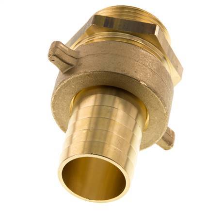 32 mm (1-1/4'') & G1-1/4'' Messing-Schlauchbolzen männlich-konische Dichtung NBR Flügelmutter