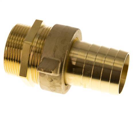 38 mm (1-1/2'') & G1-1/2'' Messing-Schlauchbolzen mit konischer Dichtung NBR Flügelmutter