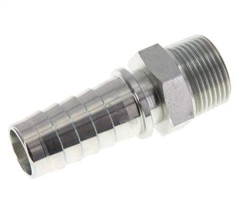 25x40 mm & R1'' verzinkte Stahlschlauchsäule mit Außengewinde DIN EN 14423