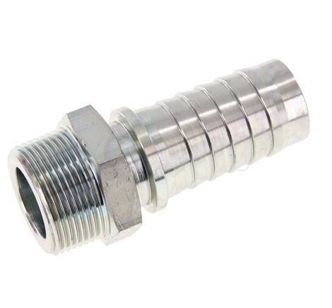 32x48 mm & R1-1/4'' zink plated Steel Hose Pillar with Male Threads DIN EN 14423
