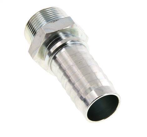 32x48 mm & R1-1/4'' verzinkte Stahlschlauchsäule mit Außengewinde DIN EN 14423