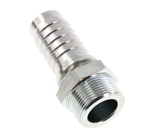 32x48 mm & R1-1/4'' verzinkte Stahlschlauchsäule mit Außengewinde DIN EN 14423