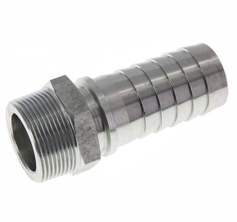 38x54 mm & R1-1/2'' verzinkte Stahlschlauchsäule mit Außengewinde DIN EN 14423