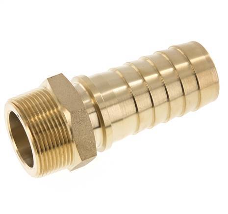 38x54 mm & R1-1/2'' Messing-Schlauchsäule mit Außengewinde DIN EN 14423