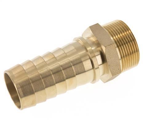38x54 mm & R1-1/2'' Messing-Schlauchsäule mit Außengewinde DIN EN 14423