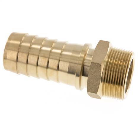 38x54 mm & R1-1/2'' Messing-Schlauchsäule mit Außengewinde DIN EN 14423