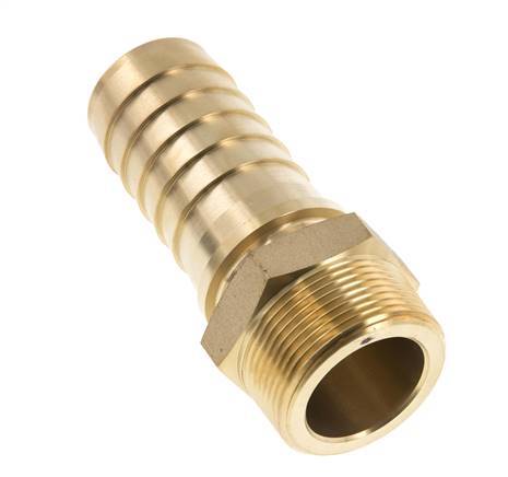 38x54 mm & R1-1/2'' Messing-Schlauchsäule mit Außengewinde DIN EN 14423
