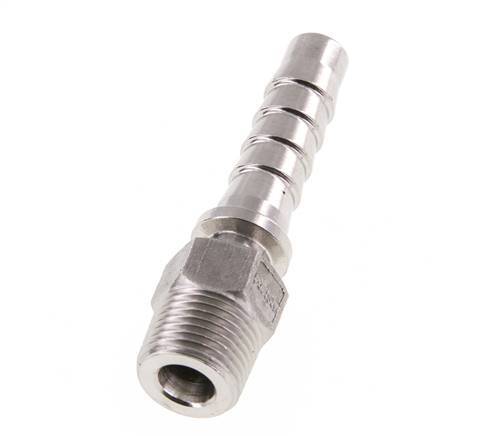 13x25 mm & R1/2'' Edelstahl 1.4301 Schlauchsäule mit Außengewinde DIN EN 14423