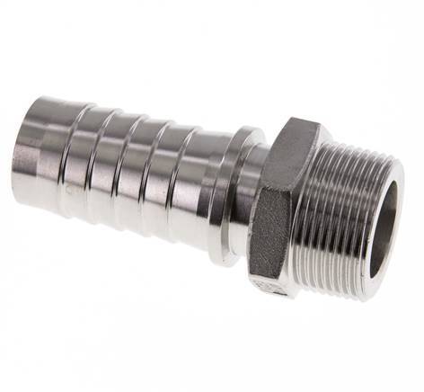 32x48 mm & R1-1/4'' Edelstahl 1.4301 Schlauchsäule mit Außengewinde DIN EN 14423