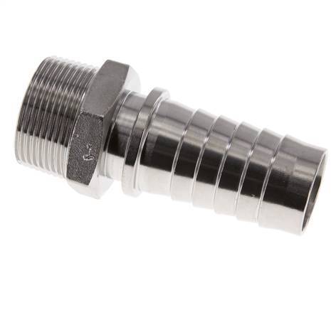 32x48 mm & R1-1/4'' Edelstahl 1.4301 Schlauchsäule mit Außengewinde DIN EN 14423