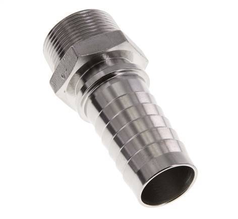 32x48 mm & R1-1/4'' Edelstahl 1.4301 Schlauchsäule mit Außengewinde DIN EN 14423